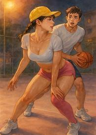粉色篮球场图片